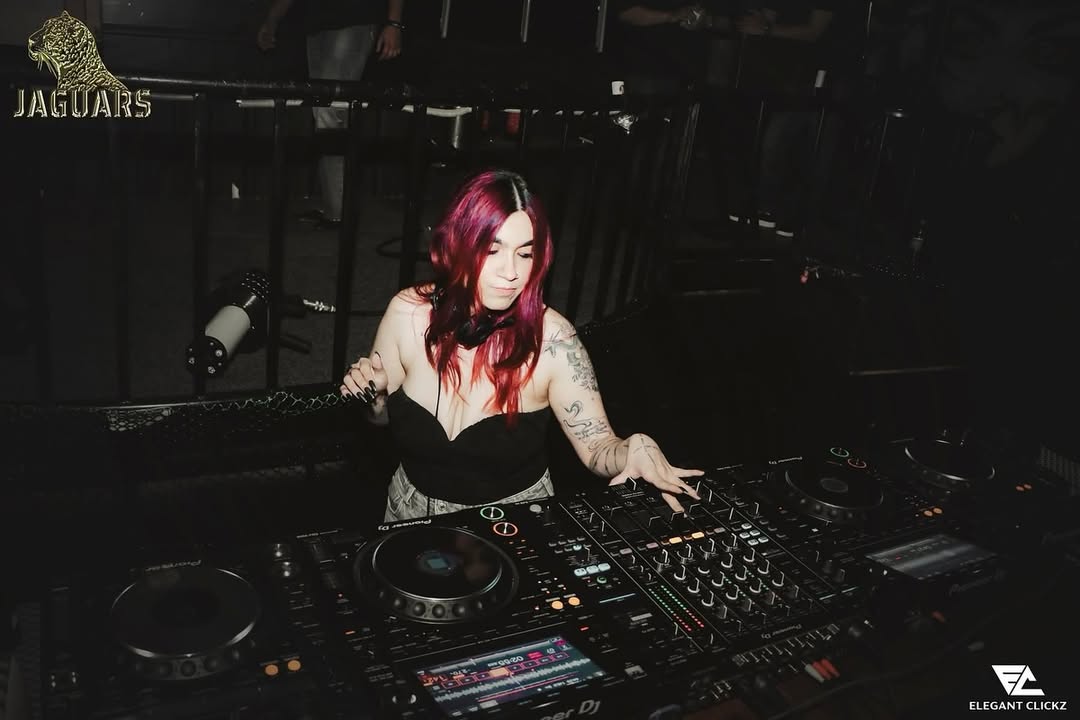 Live DJ performance at club