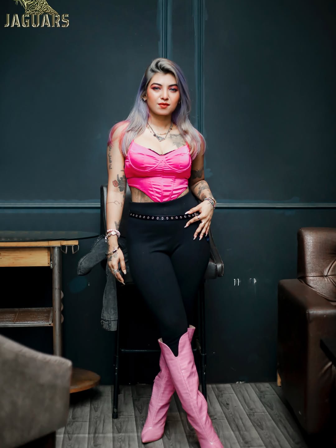 DJ night with music and lights